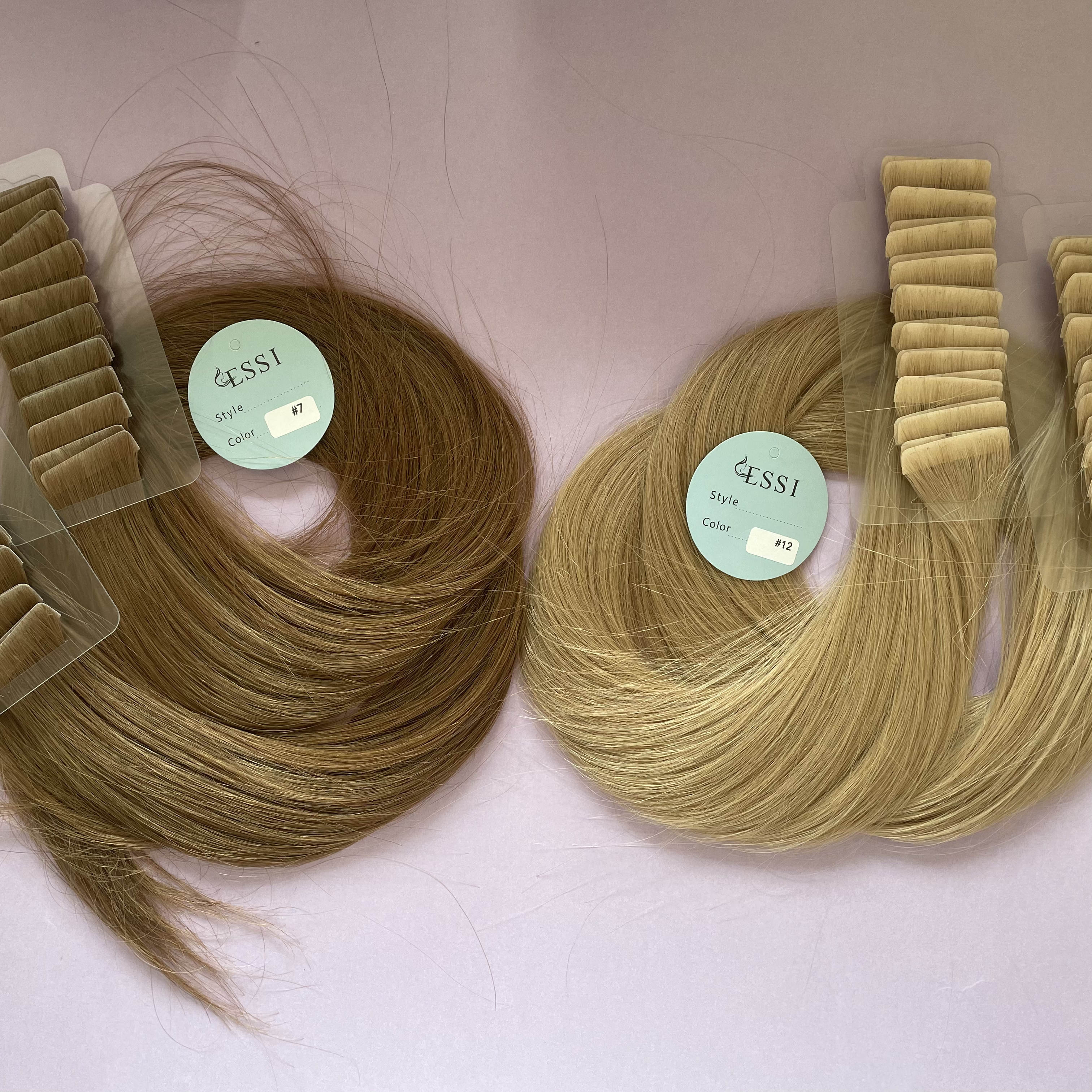 Wholesale 100% Virgin Human Remy Hair Colored Injected Invisible Tape In Hair Extension